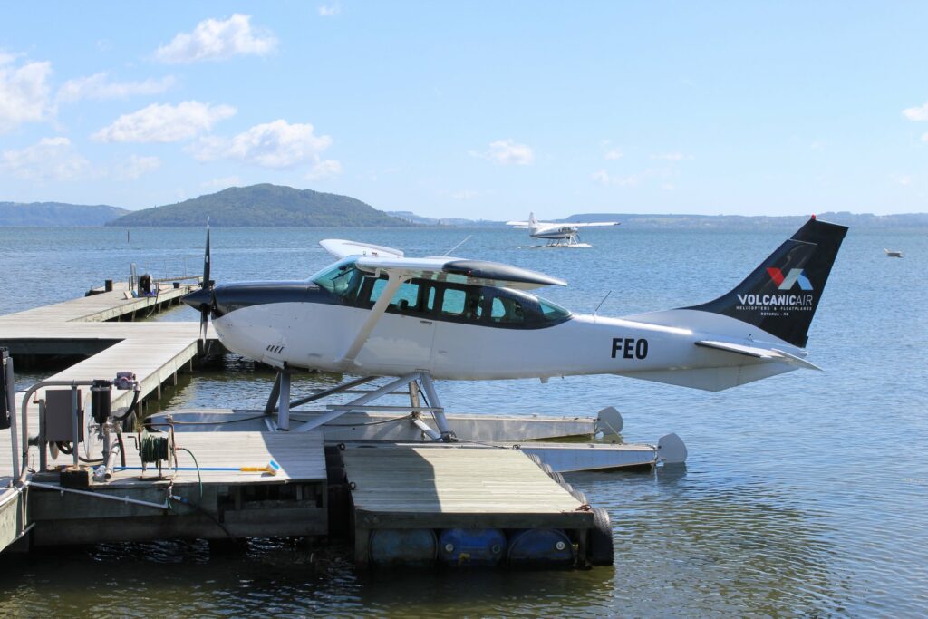 Cessna 206 on the dock