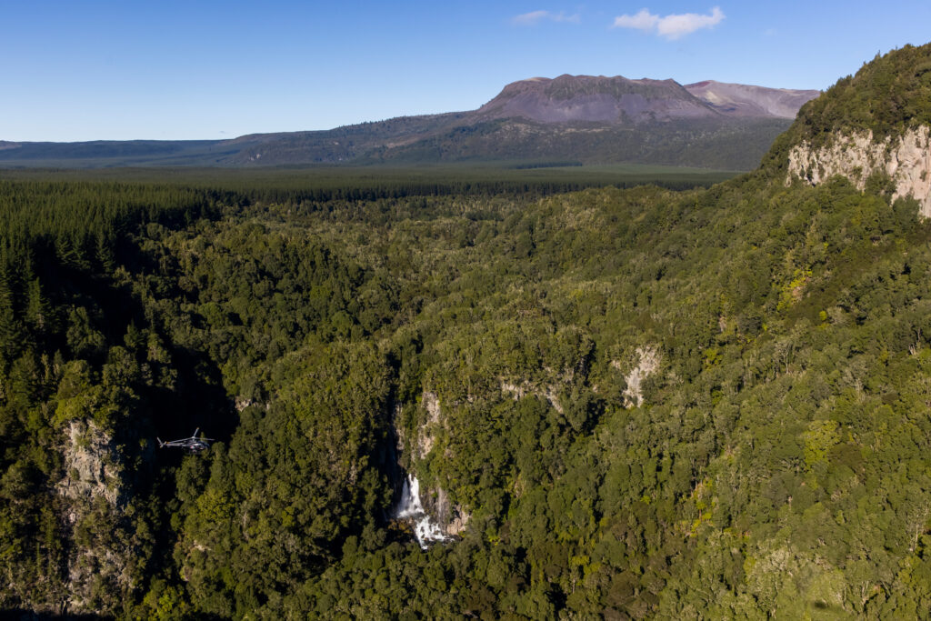 Tarawera Falls and Mount Tarawera