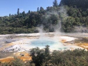 Steaming geothermal park